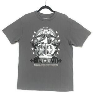 First Draft T-Shirt Men's Large Made To Excel in Excellence Gray Short Sleeve